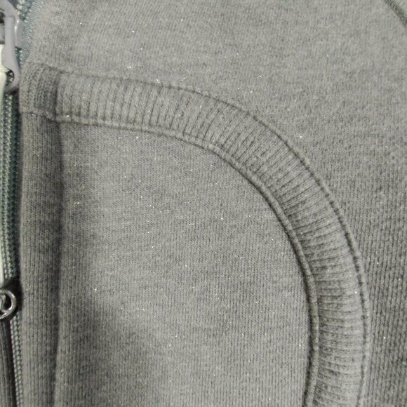 Lululemon Full Zip Scuba Hooded Jacket Grey Sparkle Size 4 - Picture 6 of 12